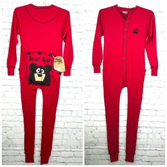 •NWT🤩🎄 |•LAZY ONE•| Flap Jacks Long Johns with a Trap Door!😅Christmas - Picture 2 of 14